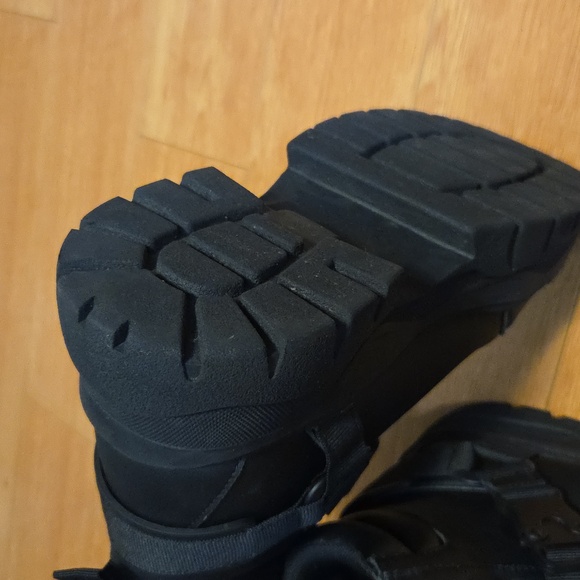 Asos Black Men's Lace Up Combat Hiking Boots UK 7/US 8 - Picture 4 of 6